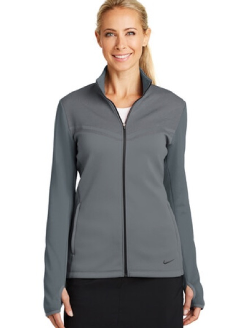 NIKE 779804 LADIES THERMA-FIT HYPERVIS FULL-ZIP JACKET Branded Logo Size Medium